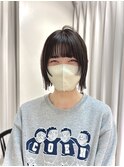 ぷつっと切りっぱなしボブ×フェイスレイヤー