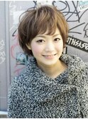 ふんわりくせ毛風ナチュラル丸みショート【国分寺】