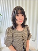 【keen×miho】 ブリーチなしグレージュカラー　レイヤーカット