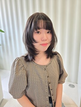 キーン 立川店(keen) 【keen×miho】 ブリーチなしグレージュカラー レイヤーカット