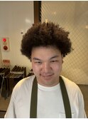  モテ髪◎メンズパーマスパイラルパーマ×アップバング色気