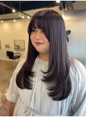 レイヤーカット/暖色/髪質改善/縮毛矯正/韓国風/顔まわりカット