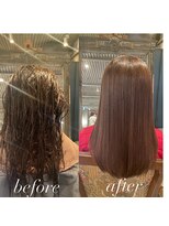 サンティエ 都通店(scintiller)&nbsp;弱酸性縮毛矯正＋酸熱トリートメント