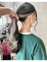 サクラ オモテサンドウ(SAKURA)&nbsp;結んで可愛いインナーカラー/インナーホワイトベージュ/ブリーチ