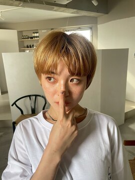  fit stand 千葉/ショートボブ/カット/パーマ/ダブルカラー/トリートメント/縮毛矯正 イメチェン/ピンクベージュ/アンブレラカラー[千葉]