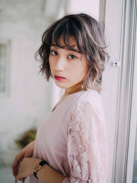 ナチュラルエフ(natural f) 立体感ふわふわボブ×20代30代大人可愛い小顔スタイル