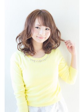 ヘアーズ ロッソ テラス(hair's ROSSO TERRACE) 【鶴見】伸ばしかけ 無造作 カール ふわミディ☆[30代40代50代]