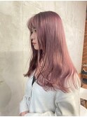 ダブルカラーでつくる ピンクベージュ