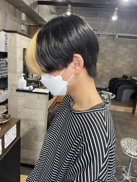 韓国シースルーマッシュ バングカラー L ヘアーアートパーリオ 駅南店 Hair Art Palio のヘアカタログ ホットペッパービューティー