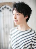 黒髪で好感度◎マッシュアンニュイ ヘアP