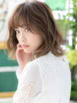 カバーヘア ブリス 志木南口駅前店(COVER HAIR bliss)&nbsp;大人ハイライト外国人風ゆるふわ前下がりボブa志木20代30代40代