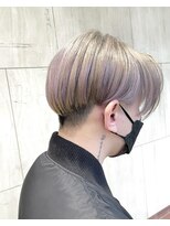 モア 下通店(MORE)&nbsp;ホワイティーベージュ× 前飾りマッシュ×刈り上げ