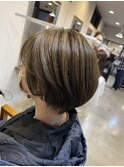 丸みのあるショートボブ