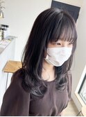 ミディアムレイヤーカット髪質改善トリートメント