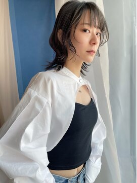 イトシテ ウルフミディアムパーマ×アッシュブラウン【本多身和子】