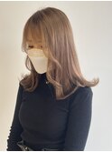 顔まわりカット+シアーベージュ