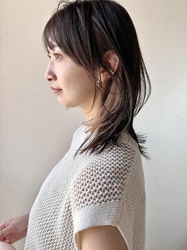 ガーデン オオタカノモリ(garden otakanomori) インナーグレージュ×小顔前髪×くびれレイヤー×艶髪ミディz