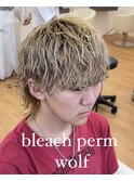 【海外風メンズブリーチパーマ】スパイラルブロンドカラー名古屋