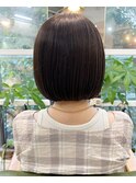 40代からの美しさを引き立てる切りっぱなしボブ