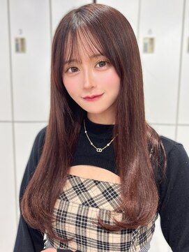 ユーフォリア 渋谷グランデ(Euphoria SHIBUYA GRANDE) ショコラブラウン 髪質改善ストレート 内巻き 顔回りカット 美髪