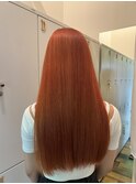 オレンジカラー/ダブルカラー/暖色カラー/髪質改善