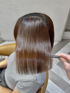 ロンドアベニール 北千住(Lond avenir) 暗めカラー/ボブ顔周り/前髪/レイヤー/髪質改善/縮毛矯正/北千住