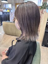 ルーナヘアー(LUNA hair)&nbsp;バレイヤージュ ブリーチ ボブ レイヤー 白髪ぼかし20代30代40代