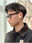 毛流れセンターパートニュアンスパーマ