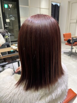 髪質改善ピンクベージュ