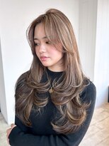 シオン(shion) 顔周りレイヤーロングおくれ毛フェイスフレーミング_F40696