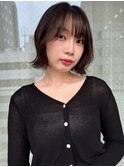 くびれボブ/切りっぱなしボブ/透明感ブラウン/似合わせカット