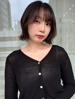 ベイルーム(BAYROOM by HONEY omotesando)&nbsp;くびれボブ/切りっぱなしボブ/透明感ブラウン/似合わせカット