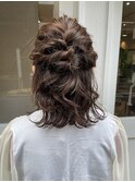 大人ハーフアップ