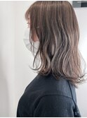 【小顔】【ブリーチ無し】【グレージュ】【イルミナカラー】