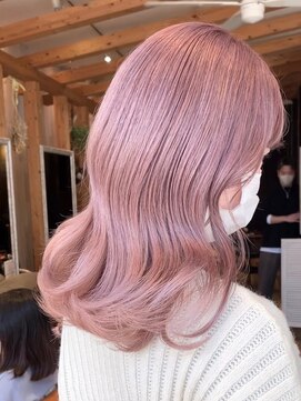 リード バイ ラグーン(LEAD by LAGOON) ダブルカラーピンクベージュベージュカラーケアブリーチレイヤー