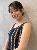 三軒茶屋_レディース_ヘアアレンジ_ヘアセット_小顔_アップ_黒髪