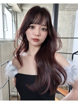 サイン 渋谷(SIGN) 韓国ヘアイメチェンハッシュカット似合わせカットレッドブラウン