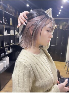 アルカナ 明治神宮前原宿(ARCANA) 切りっぱなしボブ エアリーロング 美髪 ピンクブラウン