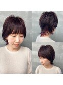 ネオウルフ×ニュアンスパーマ×春のインナーカラー