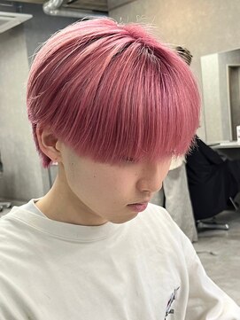 エルマーク 心斎橋(L-MARK) マッシュカラーブリーチメンズメンズカラーツーブロック