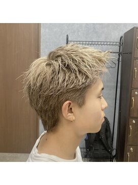 クレオ 福大通り店(CREO) スパイキーショート×ベージュ系カラー