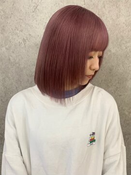 リムレスバイサンク 万代 新潟駅(LIMLESS by cinq) ミルクティーベージュダブルカラーインナーカラーショートボブ