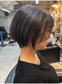簡単セットのショートボブ