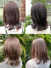 【ミディアム】くびれヘアー/レイヤー/ミニウルフ