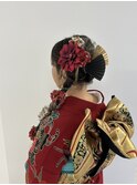 サイド編み下ろし～成人式ヘア～