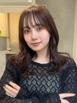 ノイカーム(noi Calm) 顔周りレイヤーカットくびれヘアミルクティーベージュカラー