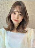 平野実花/くびれ/レイヤーカット/髪質改善/ブラウン/カラー