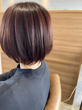 スーリール 箱崎店(Sourire) ピンクブラウンボブ