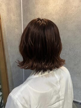 エン(en.) ♪オレンジブラウン×顎ラインボブで柔らか秋ヘア