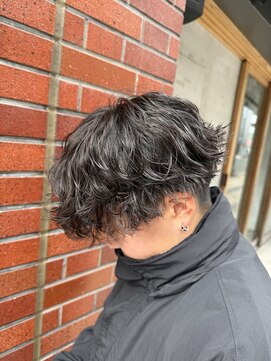 シャドウパーマニュアンスパーマ無造作パーマメンズカット